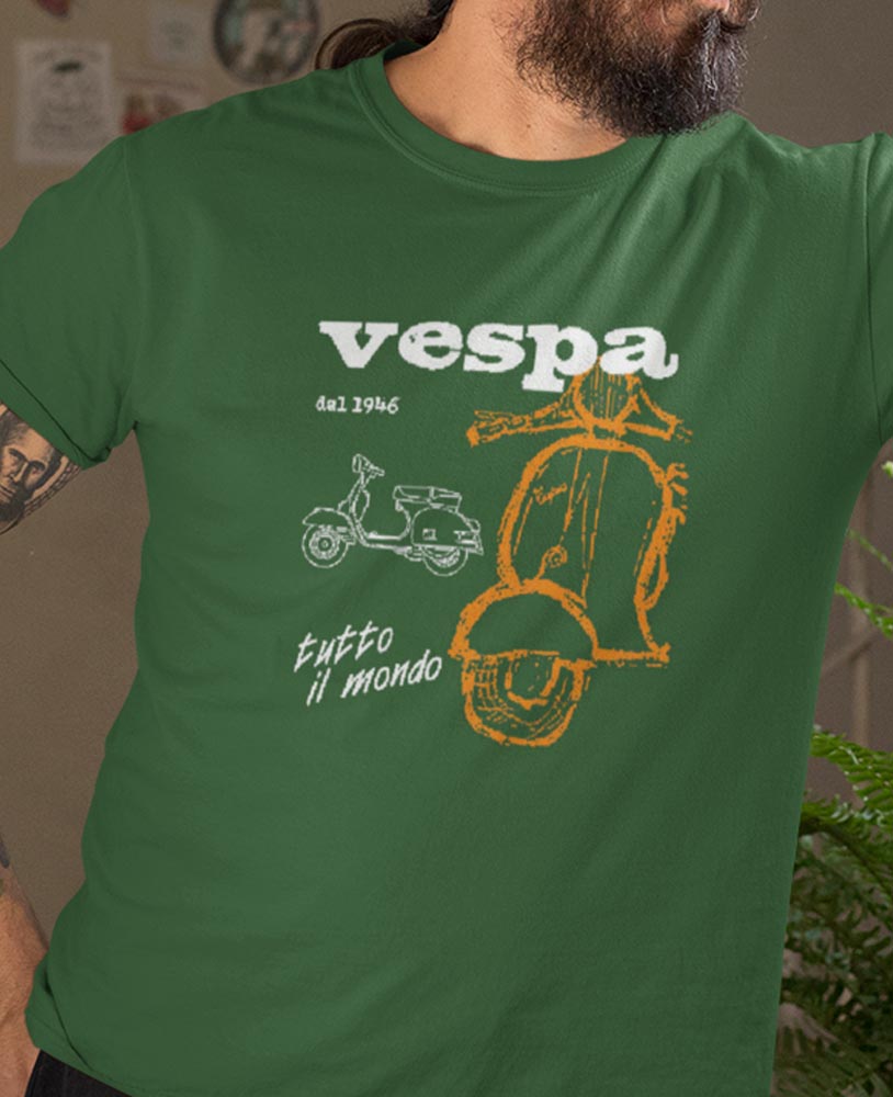 T-shirt FRUIT OF THE LOOM με στάμπα VESPA